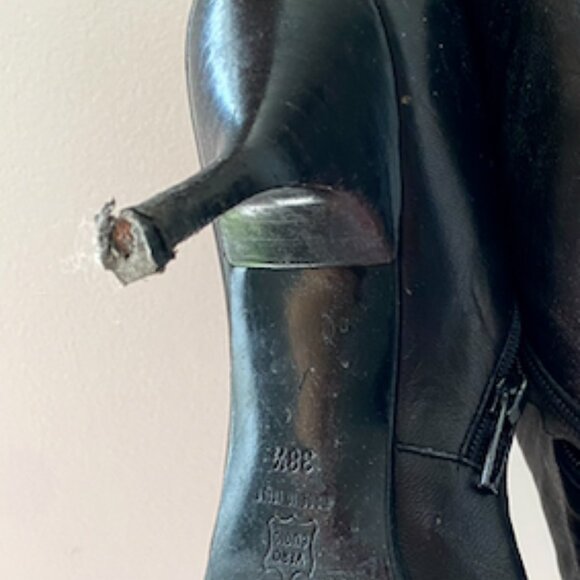 Vintage Genuine Leather Stiletto Boots from Barney's New York - Picture 5 of 7